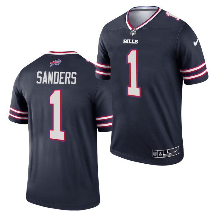 Men Buffalo Bills #1 Emmanuel Sanders Nike Navy Game Player NFL Jersey